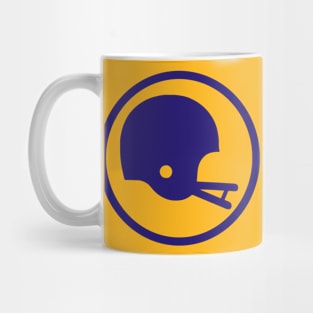 Two-Bar Helmet Minimalist Logo (Purple) Mug